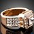 cheap Rings-Women&#039;s Statement Ring Crystal Screen Color Rose Gold Cubic Zirconia Imitation Diamond Ladies Luxury Fashion Party Jewelry Pave