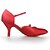 abordables Zapatos de baile-Mujer Zapatos de Baile Moderno Satén Hebilla Tacones Alto Hebilla Tacón Cubano No Personalizables Zapatos de baile Negro / Rojo / Plata