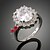 voordelige Ring-Dames Statement Ring - Kubieke Zirkonia Modieus One-Size Wit / Paars / Roze Voor Feest