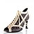 cheap Latin Shoes-Women&#039;s Modern Shoes Satin / Leatherette Lace-up Heel Lace-up Stiletto Heel Non Customizable Dance Shoes Black / Red