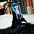 abordables Disfraces de videojuegos-Inspirado por Vocaloid Miku Vídeo Juego Disfraces de cosplay Vestidos / Sombrero / Gorra Un Color Manga Larga Vestido Sombrero Disfraces / Satín