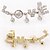 cheap Earrings-Women&#039;s Ear Cuff Love Initial Imitation Pearl Gold Plated Imitation Diamond Earrings Jewelry Silver / Golden For Wedding Party Daily Casual