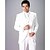 cheap Tuxedo Suits-White Polyester Slim Fit Two-Piece Tuxedo