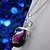 cheap Necklaces-Womans Retro Gifts are High-grade Party Purple Zircon Crystal Charm Pendant Necklace
