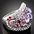cheap Rings-Women&#039;s Statement Ring - Cubic Zirconia, Imitation Diamond, Alloy Ladies, Luxury, Fashion Jewelry Purple / Screen Color For Party One Size