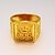 baratos Anéis para Homem-Homens Anel de declaração Anel de Sinete Chapeado Dourado 24K Gold Plated Fashion Presentes de Natal Casamento Jóias