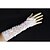 cheap Party Gloves-Elastic Satin Elbow Length Fingerless Wedding Gloves with Applique with Beading  ASG48