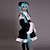 cheap Videogame Costumes-Inspired by Vocaloid Hatsune Miku Video Game Cosplay Costumes Cosplay Suits / Dresses Patchwork Sleeveless Dress Headpiece Sleeves Costumes / Satin