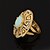 cheap Rings-Women&#039;s Couple Rings Band Ring Synthetic Diamond Gold Rhinestone Gold Plated Opal Ladies Wedding Party Jewelry