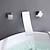 levne Koupelnové baterie-Moderní Nástěnná montáž Vodopád Keramický ventil Se třemi otvory Dvěma uchy tři otvory Pochromovaný, Koupelna Umyvadlová baterie
