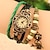 cheap Bracelet Watches-Women&#039;s Bracelet Watch Quartz Casual Watch PU Band Analog Bohemian Fashion Black / White / Blue - Red Green Blue One Year Battery Life / SODA AG4