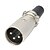 cheap Electrical Plugs &amp; Sockets-3pin Cannon XLR Male Plug Connector / Adapter - Black + Silver