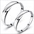 お買い得  指輪-925カップルのシルバーの結婚指輪(2個)クラシックな女性のスタイル
