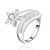 お買い得  指輪-女性用 ステートメントリング 指輪 キュービックジルコニア シルバー シルバー ファッション 日常 ジュエリー