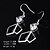 cheap Earrings-Women&#039;s Stud Earrings Luxury European Silver Titanium Imitation Diamond Jewelry