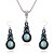 cheap Jewelry Sets-Women&#039;s Synthetic Sapphire Jewelry Set - Imitation Diamond Vintage, European Include Drop Earrings Pendant Necklace Green For Party Anniversary Birthday