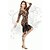 abordables Tenues de danse latine-léopard de mode de la robe de la pratique de gland de danse latine des femmes