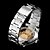 お買い得  腕時計-男性 リストウォッチ 自動巻き 透かし加工 ステンレス バンド シルバー ブランド