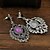 cheap Earrings-New Vintage Purple Earrings Jewelry