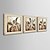 cheap Framed Arts-Floral/Botanical Framed Canvas / Framed Set Wall Art,PVC Beige No Mat With Frame Wall Art