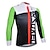 preiswerte Radtrikot Herren-Arsuxeo Herrn Langarm Fahrradtrikot Schwarz / grün Weiss + rot Bule / schwarz Fahhrad Trikot / Radtrikot Oberteile Atmungsaktiv Rasche Trocknung Anatomisches Design Sport 100% Polyester Bergradfahren