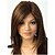 cheap Synthetic Trendy Wigs-Synthetic Wig Straight Style With Bangs Capless Wig Brown Synthetic Hair 15 inch Women&#039;s Highlighted / Balayage Hair / With Bangs Brown Wig Long Natural Wigs