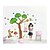 cheap Wall Stickers-Decorative Wall Stickers - Plane Wall Stickers Animals / Christmas Decorations / Cartoon Living Room / Bedroom / Bathroom / Removable