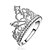זול Fashion Ring-טבעת - זירקון, זירקוניה מעוקבת, מצופה כסף כתר ארופאי, שכבה כפולה 7 / 8 כסף עבור Party יומי