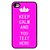 baratos Produtos personalizados Foto-caixa personalizada rosa mantem a calma caso design de metal para iPhone 4 / 4S