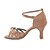 cheap Latin Shoes-Women&#039;s Latin Shoes / Ballroom Shoes Satin Heel Buckle Customized Heel Customizable Dance Shoes Black / Brown