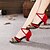 Χαμηλού Κόστους Latin Παπούτσια-Γυναικεία Παπούτσια χορού λάτιν Τακούνια Αγκράφα Κουβανικό Τακούνι Black και Sliver Μαύρο και χρυσό Ασημί Πόρπη / Δέρμα / Εξάσκηση