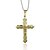 cheap Religious Jewelry-Men&#039;s Pendant Necklace Cross Crucifix Ladies Christ Rhinestone Titanium Steel Gold Plated Golden Necklace Jewelry For Christmas Gifts Wedding Party Daily Casual