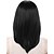 cheap Human Hair Capless Wigs-Short Straight Natural Black Human Hair Wig with Side Bang Temperament and Realistic