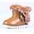 cheap Baby Shoes-Girls&#039; Comfort / Snow Boots Faux Fur / Calf Hair Boots Lace-up / Magic Tape / Hook &amp; Loop Tan Winter / Booties / Ankle Boots / TPU (Thermoplastic Polyurethane)