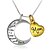 cheap Necklaces-Mother Daughter Pendant Necklace Engraved Heart Crescent Moon i love you to the moon and back Magic Relationship Fashion Initial Alloy Gold / White Necklace Jewelry 1pc For Casual Daily