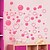 cheap Wall Stickers-Wall Stickers Wall Decals, Cute Colorful PVC Removable the Beauty Pink Bubble Wall Stickers.