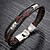 cheap Bracelets &amp; Bangles-Men&#039;s Wrap Bracelet Leather Bracelet Wrap Rope Twisted Personalized Vintage Hip-Hop Paracord Bracelet Jewelry Black and Bronze / Bronze / Silver / Black For Casual Daily Sports / Titanium Steel