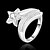 お買い得  指輪-女性用 ステートメントリング 指輪 キュービックジルコニア シルバー シルバー ファッション 日常 ジュエリー