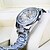 voordelige Dameshorloges-vrouwen ronde diamant wijzerplaat stalen band quartz mode horloge