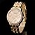 Недорогие Модные часы-Жен. Кварцевый Имитация Алмазный сплав Группа Блестящие Серебристый металл / Золотистый / Розовое золото