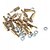 cheap Other Parts-Brass Threaded Stand-Off Hex Screw Pillars with Nuts (M3 x 10mm + 6 / 20-Piece)
