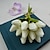 ieftine Flori Artificiale-flori decorative alb rosu 12 capete rămâne adevărat lalea pachet stem 10.23 &quot;pentru decorațiuni interioare