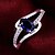 זול Fashion Ring-בגדי ריקוד נשים טבעת הצהרה - זירקון, מצופה כסף אהבה אבני מזלות 7 / 8 עבור חתונה / Party / מתנה
