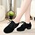cheap Dance Sneakers-Women&#039;s Dance Sneakers Leather Split Sole Low Heel Non Customizable Dance Shoes Black / Red / Green