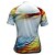 cheap Women&#039;s Cycling Clothing-JESOCYCLING Men&#039;s Short Sleeve Cycling Jersey - White Gradient Bike Top Breathable Quick Dry Ultraviolet Resistant Sports Polyester Mountain Bike MTB Road Bike Cycling Clothing Apparel / Stretchy