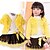 cheap Baby Girls&#039; Clothing Sets-Toddler Girls&#039; Floral Long Sleeve Regular Regular Clothing Set Yellow