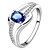 זול Fashion Ring-בגדי ריקוד נשים טבעת הצהרה - זירקון, מצופה כסף אהבה אבני מזלות 7 / 8 עבור חתונה / Party / מתנה