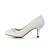 abordables Chaussures de mariée-Femme Mariage Noeud Talon Aiguille Confort Ivoire Blanc