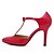 abordables Sandales femme-Femme Chaussures Similicuir Printemps Eté Automne Talon Aiguille Pour Habillé Amande Noir Rouge