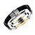 cheap Men&#039;s Bracelets-Men&#039;s Leather Bracelet Leather Titanium Steel Gold Plated Cross Personalized Hip-Hop Christ Bracelet Jewelry Black / Golden For Christmas Gifts Wedding Gift Casual Sports